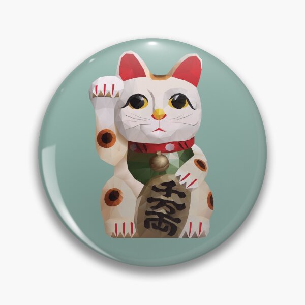 Item preview, Gato de la fortuna (Maneki Neko) Arte poligonal designed and sold by polymolystudio.