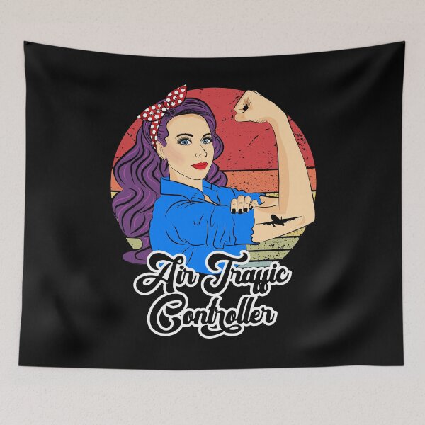 Item preview, Air Traffic Controller Female Vintage Strong Woman designed and sold by ZNOVANNA.