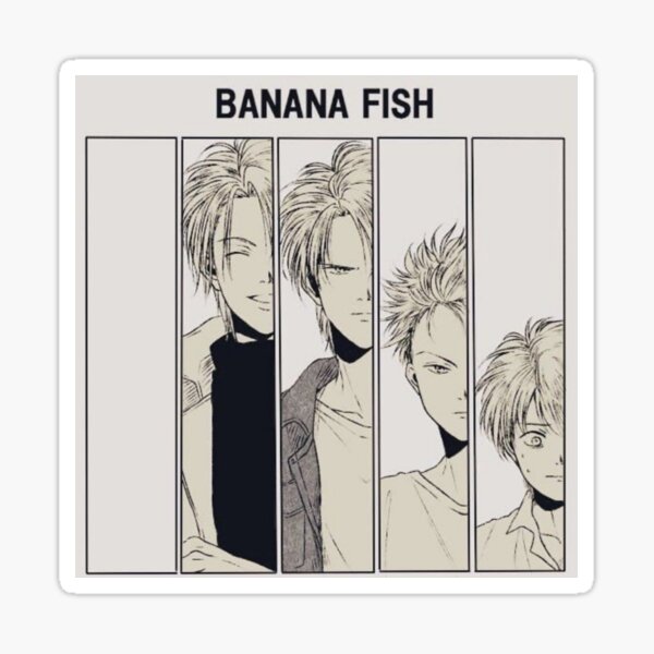 banana fish ash lynx eiji okumura card anime" sticker