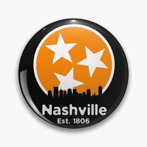 Item preview, Nashville Est. 1806 Vintage Nashville Skyline Gift Orange & White TN State Flag Design designed and sold by TNDesignStudio.
