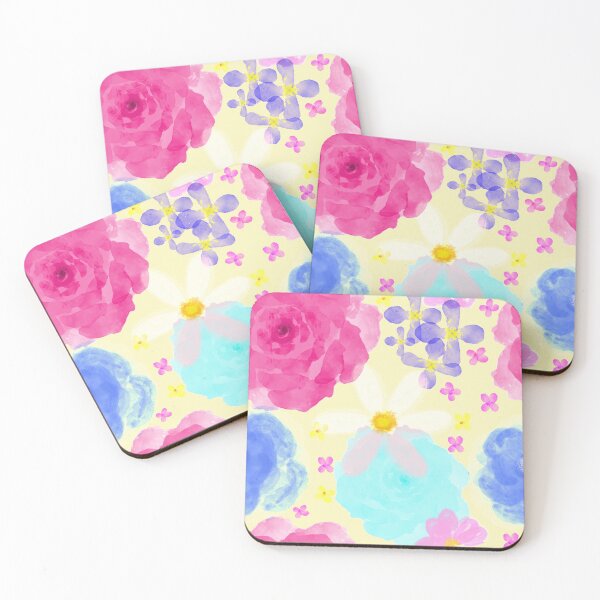 Item preview, Pretty Watercolor Colorful Summer Flowers Print  designed and sold by Artification.