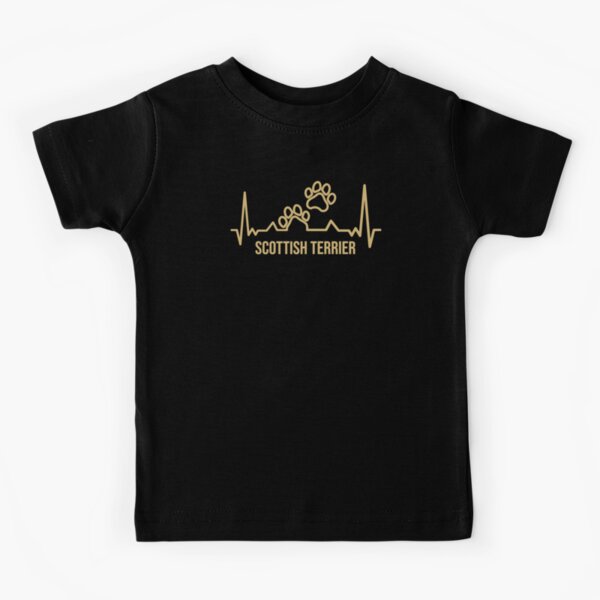 Scottish Terrier Paw Prints Kids T-Shirt