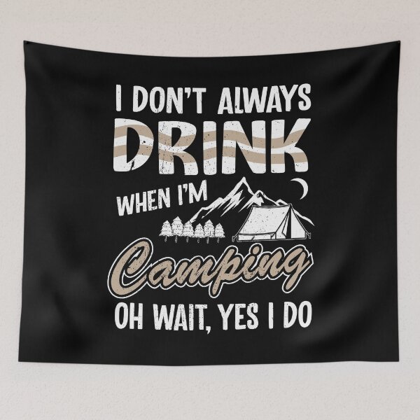 Item preview, Camping Camper Alcohol Beer Wine Lovers Gift  designed and sold by 2blackcherries.