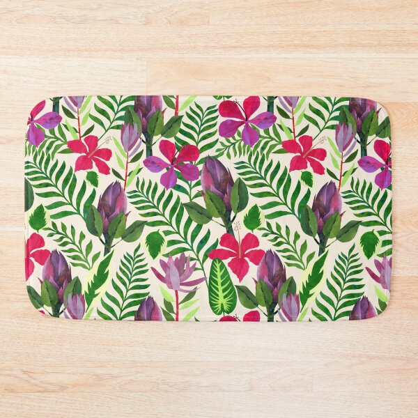 Item preview, Tropical Floral Collaged Seamless Repeat Pattern designed and sold by Lesley Fitzpatrick.