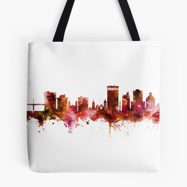Item preview, Asheville North Carolina Skyline designed and sold by ArtPrints.