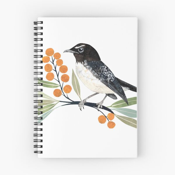 Aperçu de l'œuvre Willy Wagtail sur la branche de Wattle créée et vendue par Lesley Fitzpatrick.