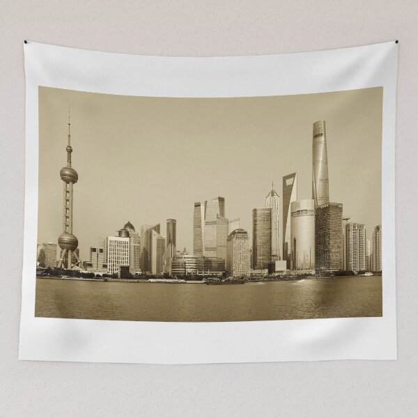 Item preview, Pudong district view from The Bund waterfront area designed and sold by studio838.
