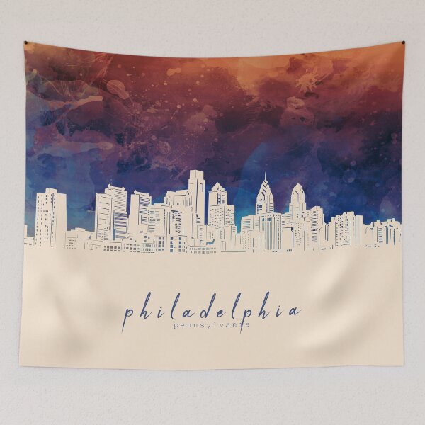 Item preview, philadelphia skyline designed and sold by BekimART2.
