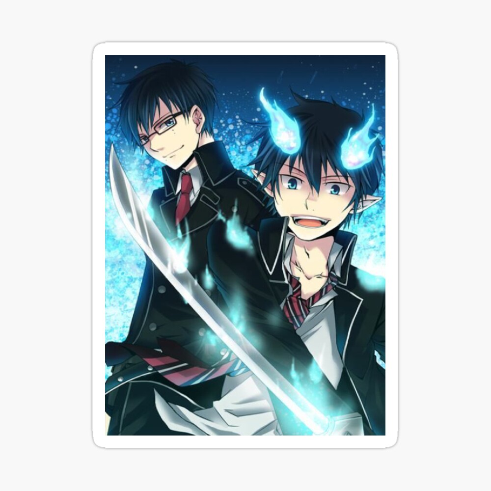 blue exorcist art board print by zizougaming redbubble