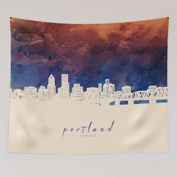 Item preview, portland skyline designed and sold by BekimART2.