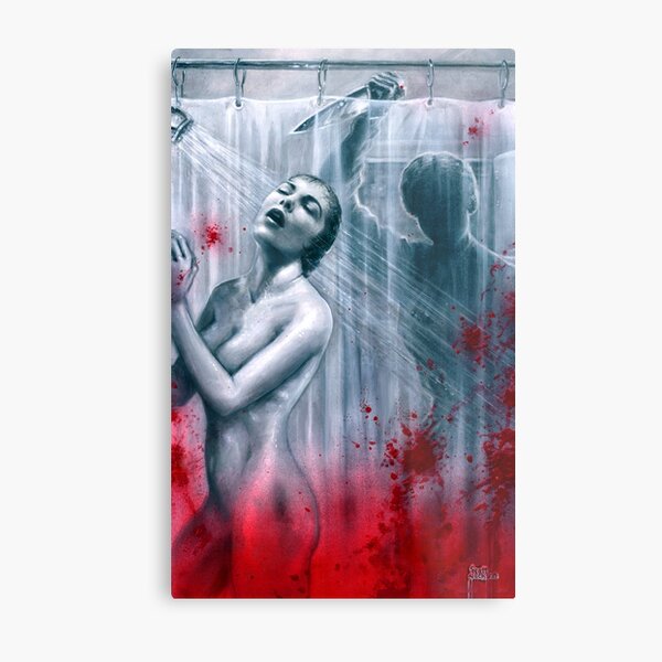Shower Slasher Metal Print