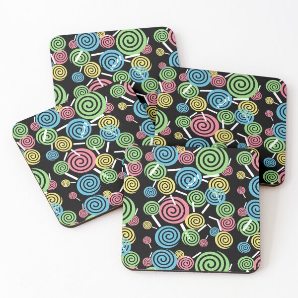 Item preview, Pattern of colorful spirals and suckers in different sizes designed and sold by With My Hands By K.