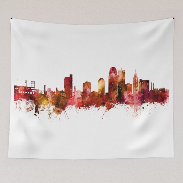 Item preview, Winston-Salem North Carolina Skyline designed and sold by ArtPrints.