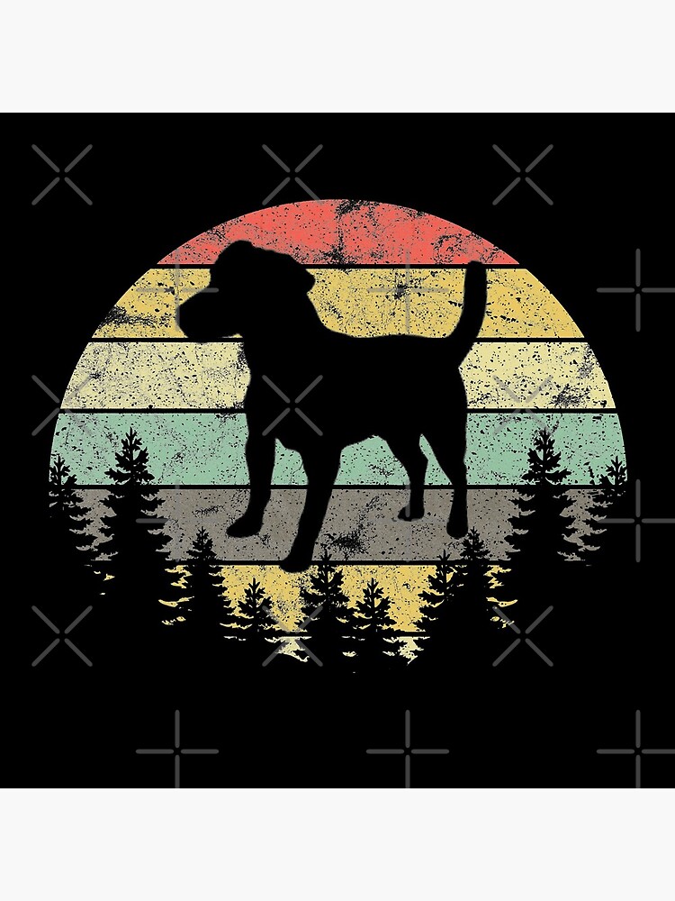 Patterdale Terrier Dog Retro Sun Forest Patterdale Puppy by thespottydogg