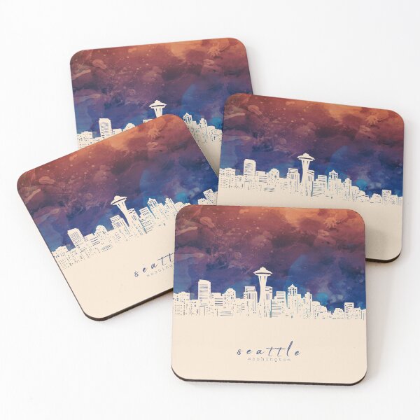 Item preview, seattle skyline designed and sold by BekimART2.