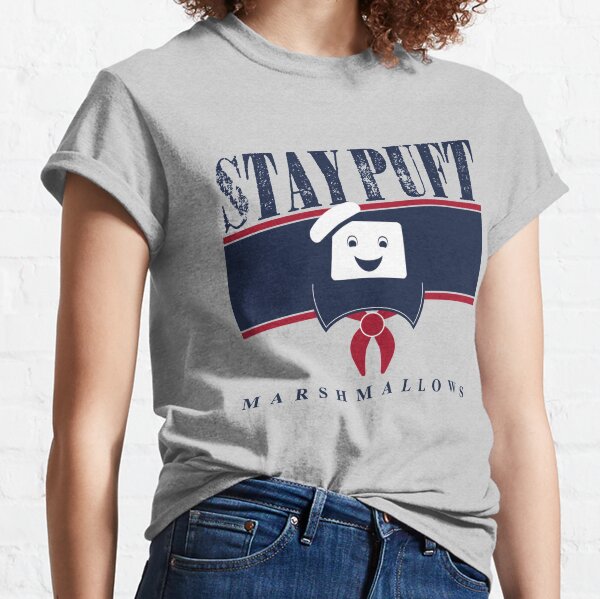The Real Ghostbusters T-Shirt Mr Stay Puft Marshmallows Navy Heather Tee 