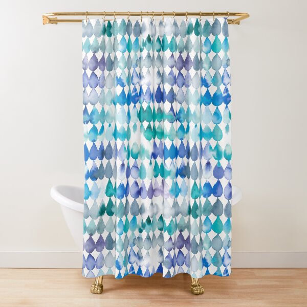 Item preview, Color rain drops - Blue storm painted with watercolor designed and sold by ninoladesign.