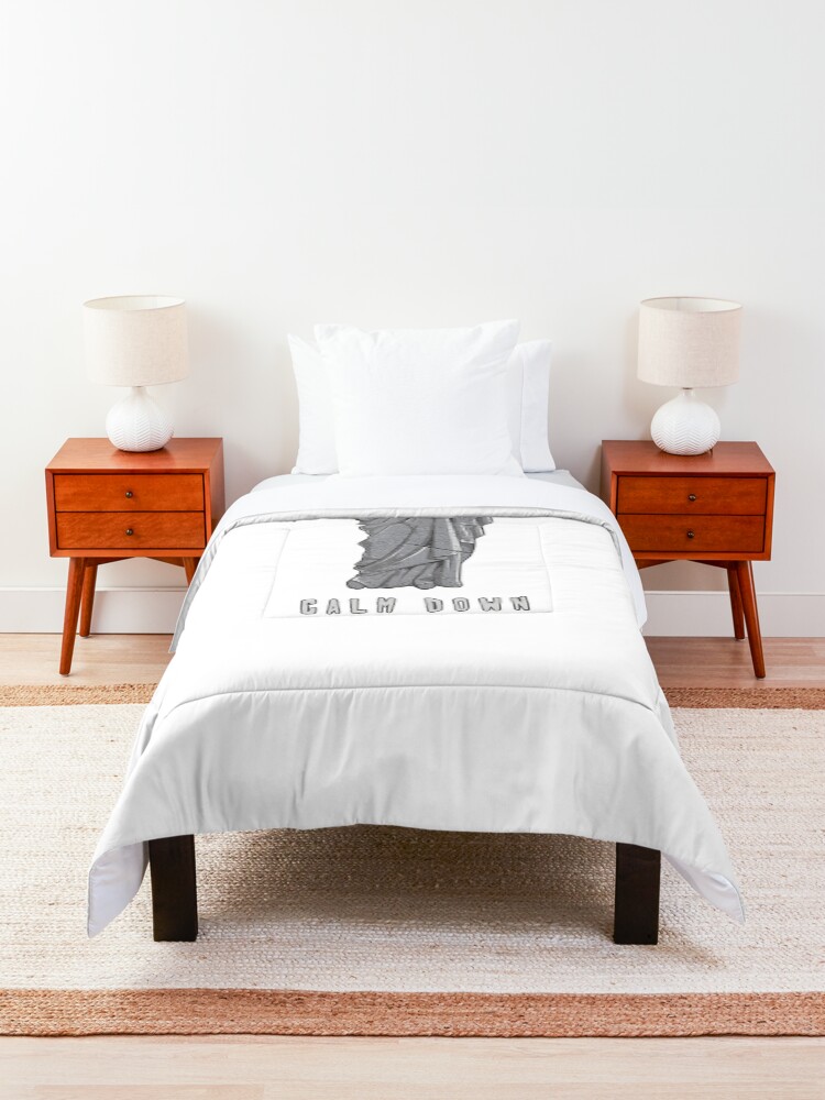 Alternate view of Jesus Calm Down Keep Calm Offensive Religious Quote Comforter