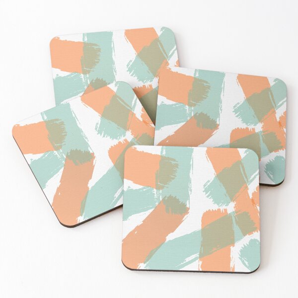Item preview, Brush Strokes Orange and Aqua designed and sold by JillyBeanDesign.