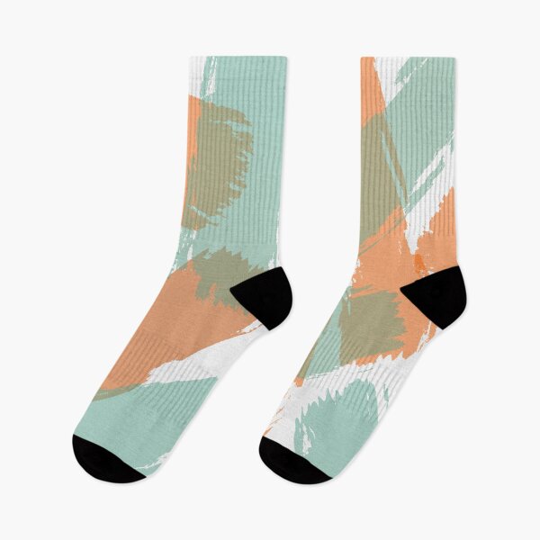Item preview, Brush Strokes Orange and Aqua designed and sold by JillyBeanDesign.