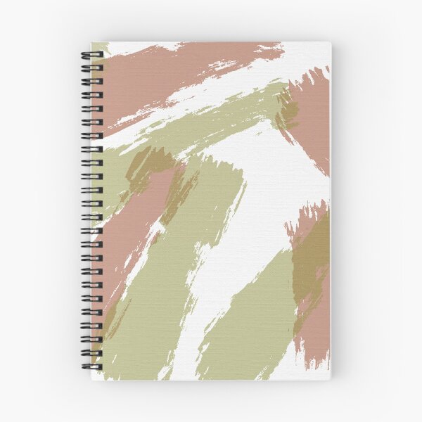 Item preview, Brush Strokes Mushroom and Gum Leaf Green designed and sold by JillyBeanDesign.
