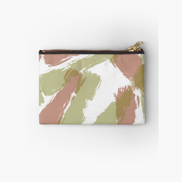 Item preview, Brush Strokes Mushroom and Gum Leaf Green designed and sold by JillyBeanDesign.