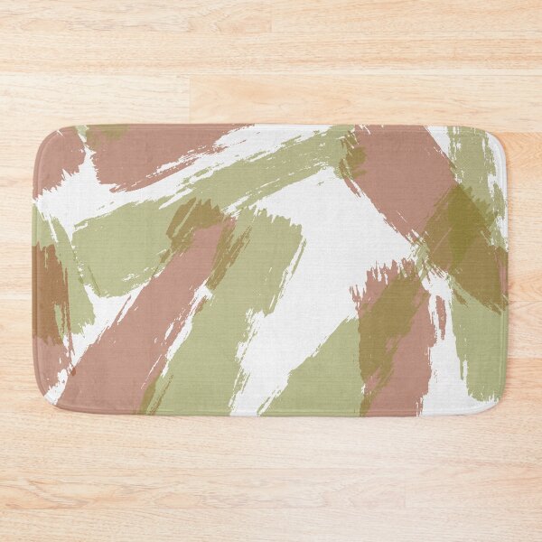 Item preview, Brush Strokes Mushroom and Gum Leaf Green designed and sold by JillyBeanDesign.