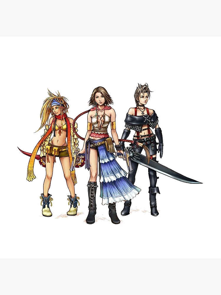 yuna, tidus, rikku, lulu, auron, and 2 more (final fantasy and 1