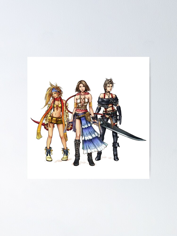 yuna, tidus, rikku, lulu, auron, and 2 more (final fantasy and 1