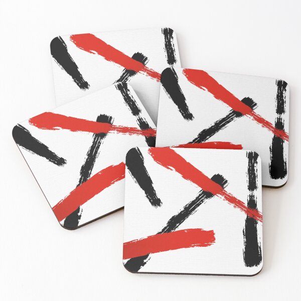 Item preview, Brush Strokes Black and Red designed and sold by JillyBeanDesign.