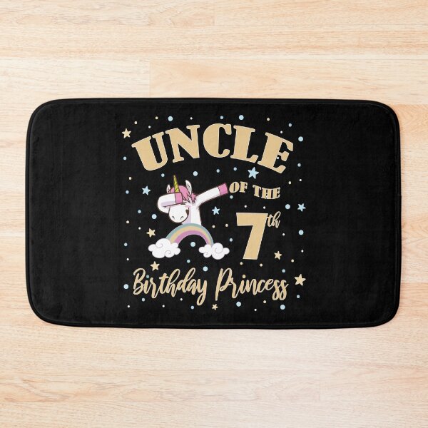 Item preview, Uncle Of The 7th Birthday Princess Girl Unicorn B-day product designed and sold by Grabitees.