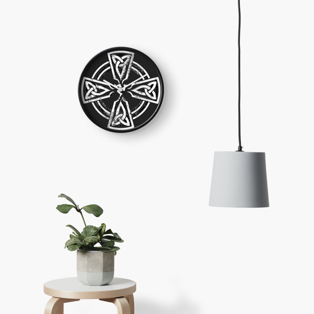 Celtic Cross Manx Cross 3 Legs Isle Of Man Gaelic Traditional Knots Clock
