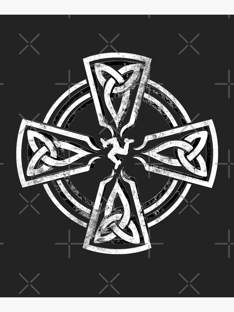 Celtic Cross Manx Cross 3 Legs Isle Of Man Gaelic Traditional Knots by thespottydogg