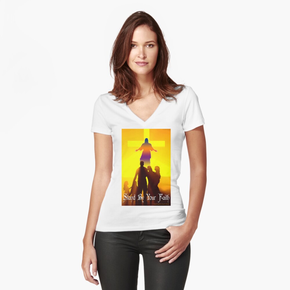 Item preview, Fitted V-Neck T-Shirt designed and sold by EyeMagined.