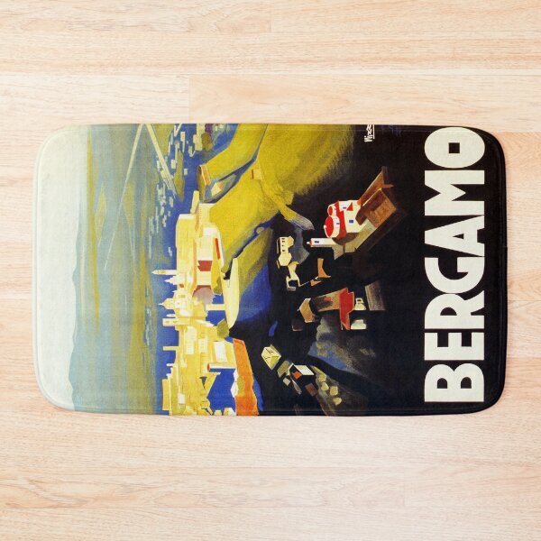 Item preview, Vintage 1920s Bergamo Italian travel ad designed and sold by aapshop.