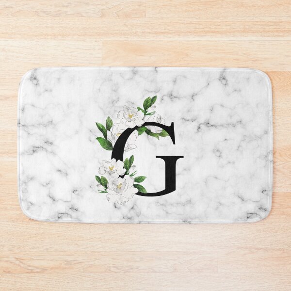 Item preview, Initial Letter 'G’ Gardenia Flower Monogram Typography designed and sold by anandaung.