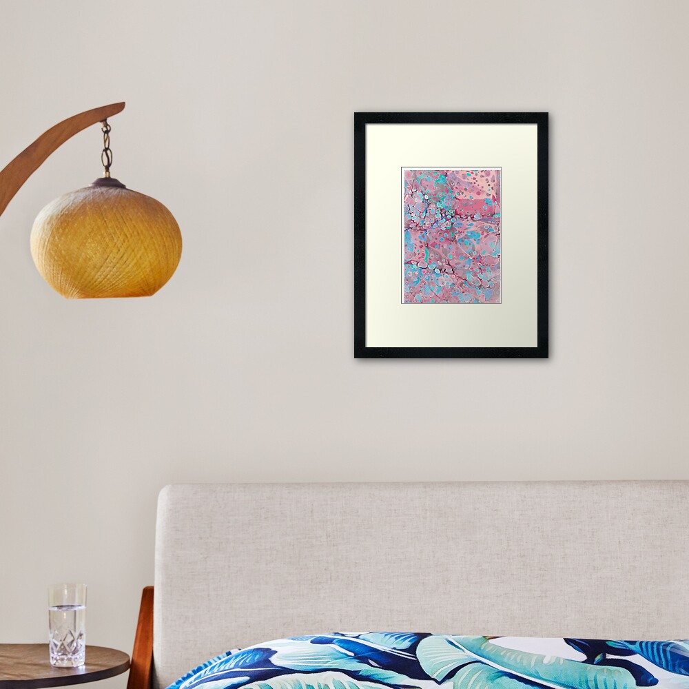 Item preview, Framed Art Print designed and sold by Marbling4fun.