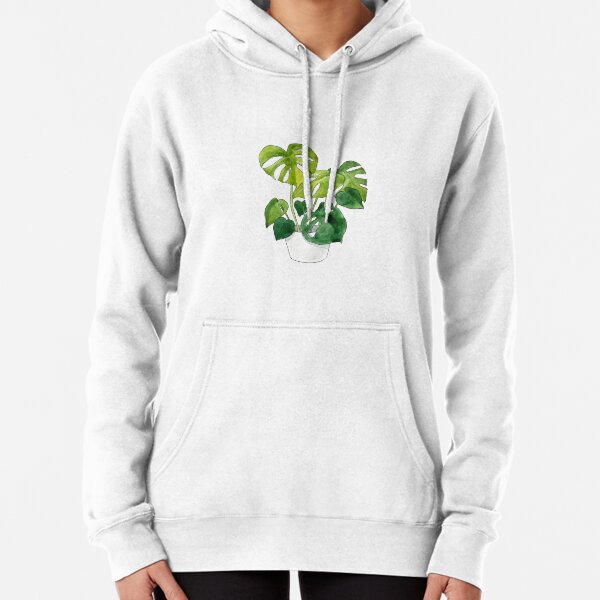 Monstera Deliciosa Plant Pullover Hoodie