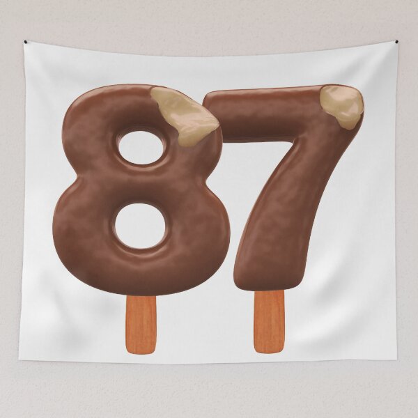 Item preview, 87 Ice Cream Eighty Seven Number 3d Chocolate designed and sold by HelloFromAja.