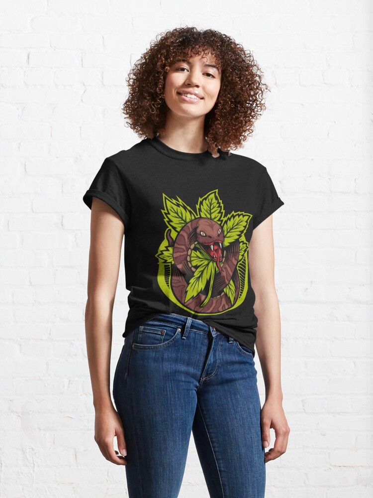 Alternate view of cannabis snake Classic T-Shirt