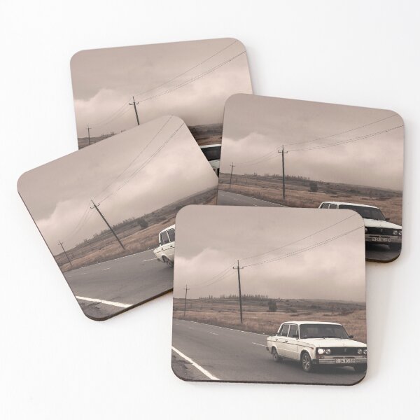 Item preview, White Lada on a lonely road designed and sold by DanielAdomian.