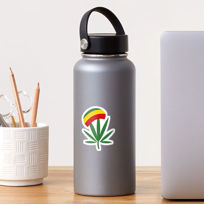 Reggae cannabis leaf Sticker