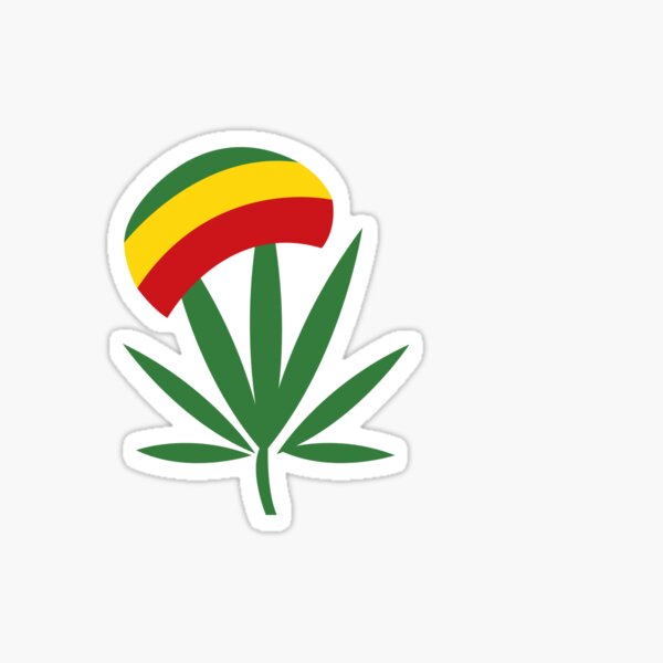 Reggae cannabis leaf Sticker