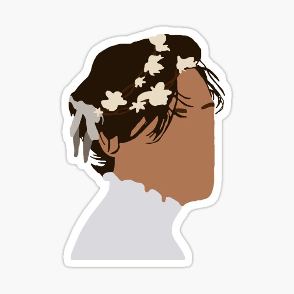 Pegatina «Harry Styles con corona de flores» de annanp117 | Redbubble