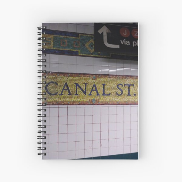 Canal St., Canal Street, Subway Station, Number Spiral Notebook