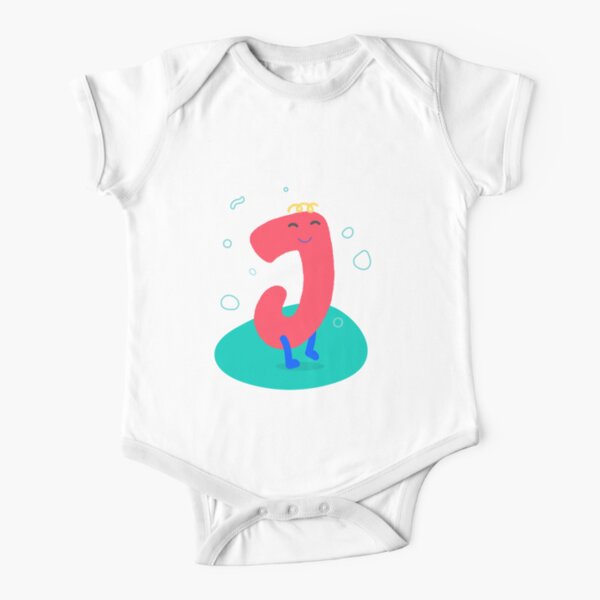 Colourful Letter J Short Sleeve Baby One-Piece
