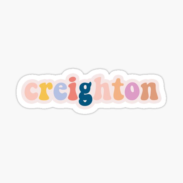 Creighton Groovy Pastel Sticker Sticker