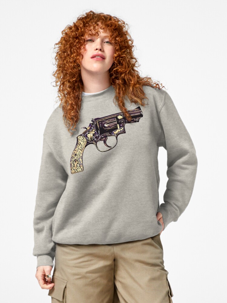 Thumbnail 4 of 7, Pullover Sweatshirt, elvis gun designed and sold by greenarmyman.