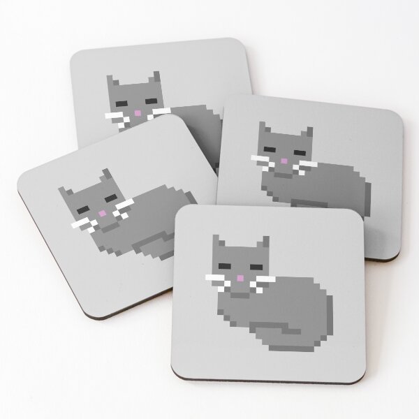 Item preview, Pixel Cat Grey designed and sold by porasaki.