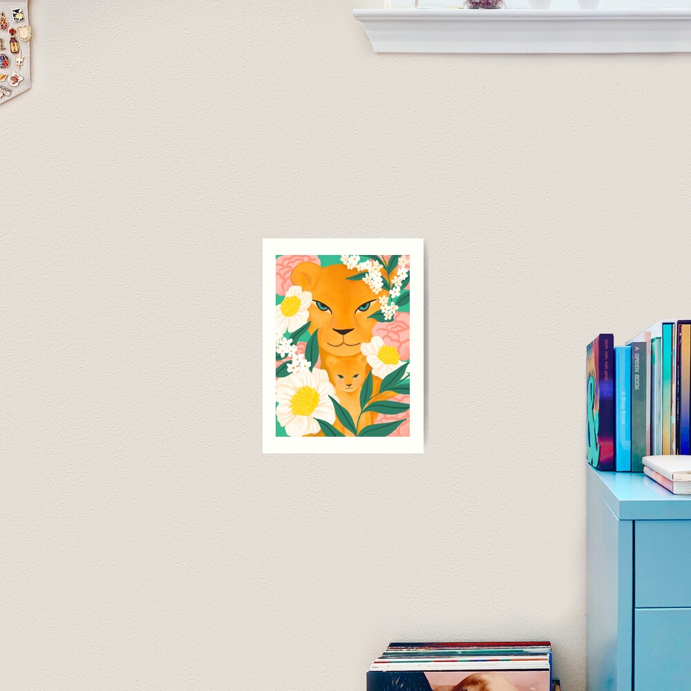 Mother Lion and Cub I Art Print